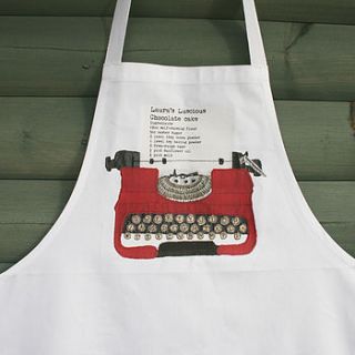 personalised recipe apron by snapdragon