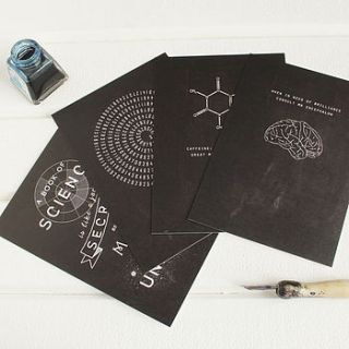 chalkboard science theme notecards set by newton and the apple