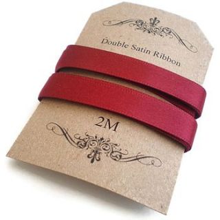 red satin ribbon by edgeinspired
