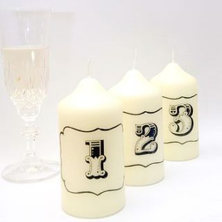 vintage style table number candle by light illuminate enjoy