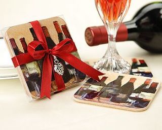 'vino' coaster set by hope and willow