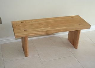 handmade hardwood bench by lost and found @ mike jones furniture