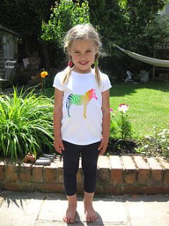 child's zebra t shirt by rolfe&wills