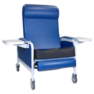 Three Position Extra Large Convalescent Recliner with Saddle Seat