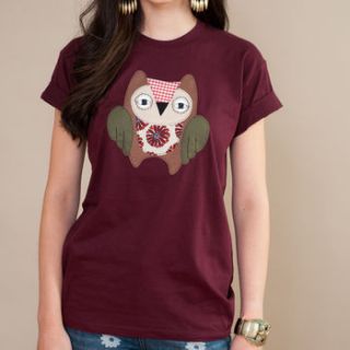 embroidered owl t shirt by not for ponies