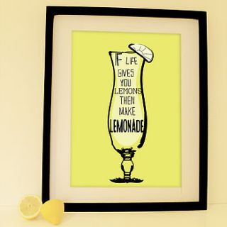 'when life gives you lemons' print by olivia sticks with layla