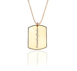 personalised luxury social tag necklace by anna lou of london