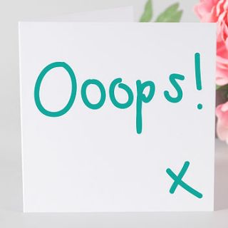 contemporary oops card by megan claire