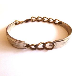 silver plated spoon bracelet by charlie boots