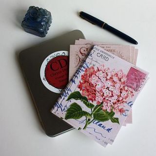 'summer flowers' vintage postcards gift set by claryce design