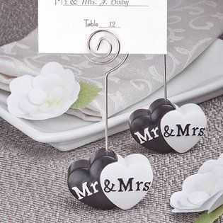 Mr. and Mrs. double heart place card holders, 30 Health & Personal Care