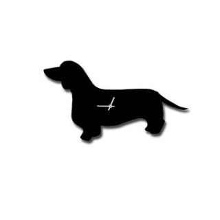 dachshund clock with wagging tail by the labrador company