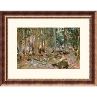 Pine Forest Bronze Framed Print   John Singer Sargent