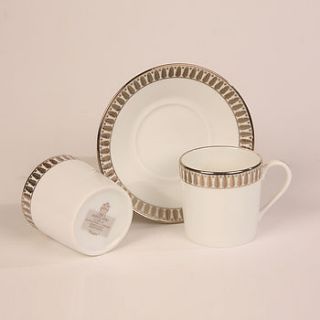 porcelaine expresso cup and saucer set by hennie's deli