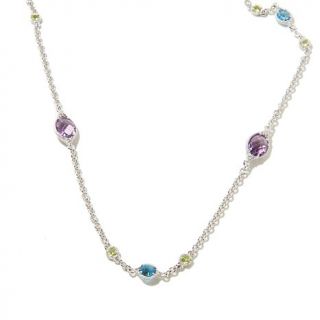 Victoria Wieck 11.77ct Multigemstone Sterling Silver 36" Necklace