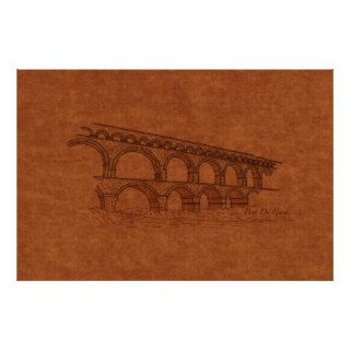 Bridges Pont Du Gard, France Print