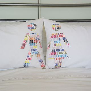 stick people pillowcases by cushions covered