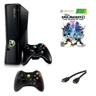 Xbox 360 4GB Disney Epic Mickey 2 The Power of Two Game System Bundle with Ext