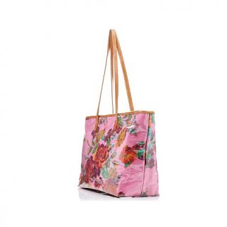 Clever Carriage Cape Town Rose Glace Shopper with Leather Trim