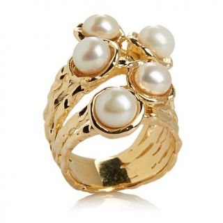 Bellezza 6 6.5mm Cultured Freshwater Pearl Bronze Freeform Ring