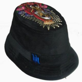 Hart & Huntington Skull Fidora Top Hat   Black at  Mens Clothing store