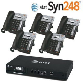 AT&T SYN248 SMB Phone System Bundle Including 4 Line Analog Gateway   SB35010, And 5 Deskset Phones   SB35020 Electronics