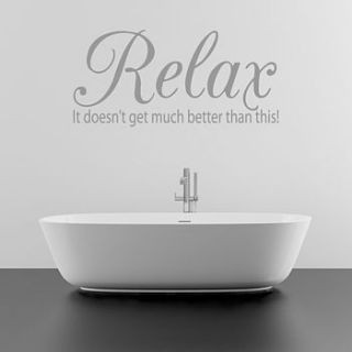 relax quote vinyl wall sticker by mirrorin