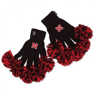 NCAA Spirit Fingerz All in One Pom Pom Gloves   U Of Nebraska