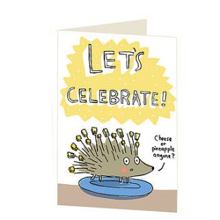 'let's celebrate' greetings card by sarah ray