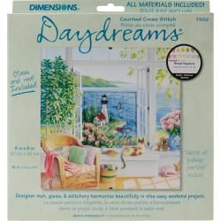 Daydreams Beach Tranquility Counted Cross Stitch Kit 8"X8" Dimensions Cross Stitch Kits