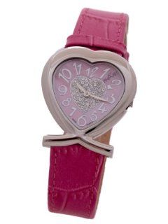 August Steiner Women's AS10PN Forever Young Swarovski Crystal Heart Watch August Steiner Watches