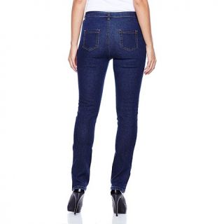 DG2 Classic Stretch Denim Skinny Jeans with Ankle Zippers