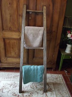reclaimed wooden towel ladder by woods vintage home interiors