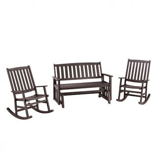 Bali Hai Outdoor Bench and Chairs Set   Black Wash