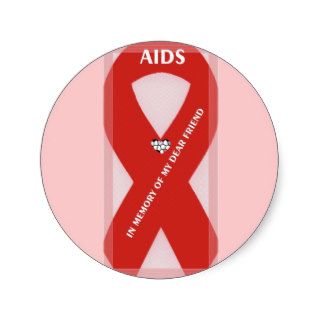 AIDS RIBBON STICKERS