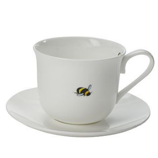 busy bee china tea cup and saucer by sophie allport