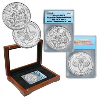 2010 Boy Scouts of America ANACS MS70 FDOI Silver Dollar