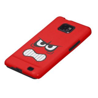 Angry Smiley Face Red Funny Samsung Galaxy Case Samsung Galaxy S2 Cases