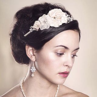 handmade marguerite wedding headpiece by rosie willett designs