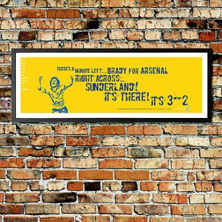 arsenal 'alan sunderland' football print by goalhangers