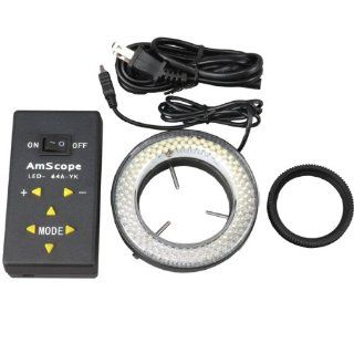 AmScope LED 64A 64 LED Lighting Direction Adjustable Microscope Ring Light + Adapter Science Lab Microscope Accessories Electronics