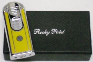 Rocky Patel Cigar Lighter South Beach Triple Torch Lighters   Yellow Health & Personal Care