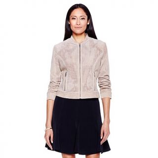 G by Giuliana Rancic Perforated Suede Jacket