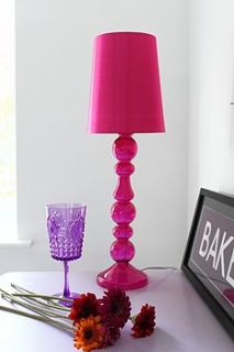 hot pink table lamp by out there interiors