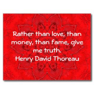 Henry David Thoreau Wisdom Quotation Saying Post Card