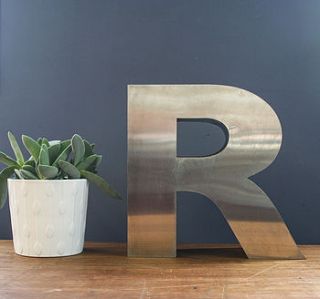 vintage metal letter r by bonnie and bell