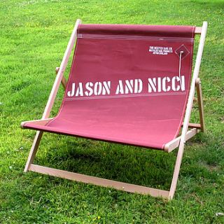 personalised recycled sailcloth double deckchair by the reefer sail company