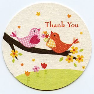 bird thank you coasters by aliroo