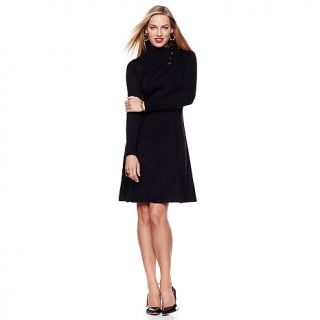 Vicky Tiel Sweater Knit Dress with Buttons