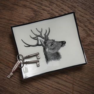 stag head plate by the contemporary home